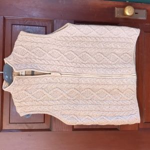 Orvis Cream Cable Knit Vest